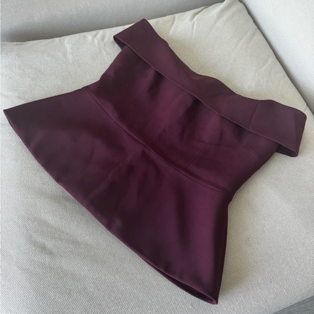 Safiyaa Strapless Peplum Top (never worn)